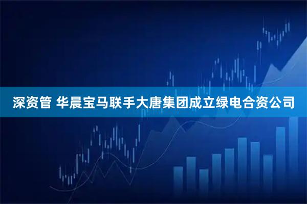 深资管 华晨宝马联手大唐集团成立绿电合资公司